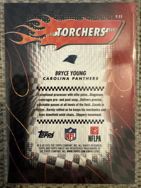 Topps Finest 2023 Bryce Young Panthers Hot Torchers #11 Serial Numbered /99