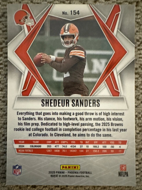 2025 Panini Phoenix - Rookies Shedeur Sanders #154 Silver Pyramids RC