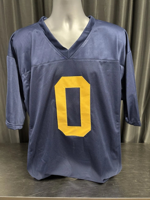Michigan Wolverines Mike Sainristil Signed Navy Jersey JSA COA