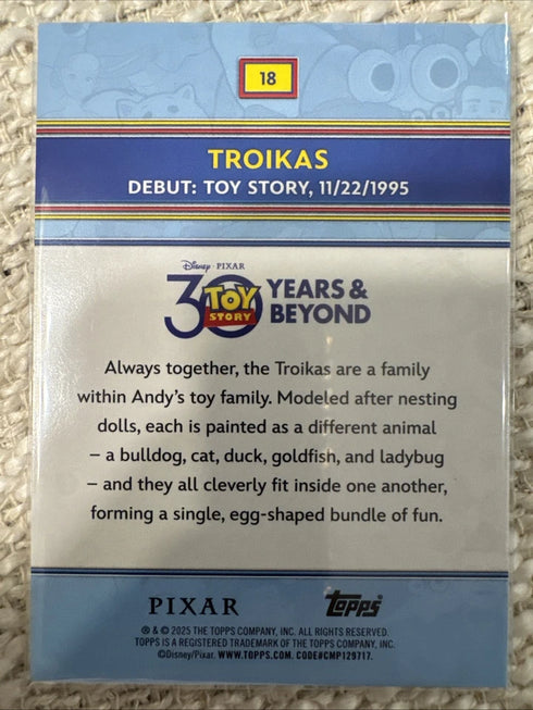 2025 Topps 30 Years of Toy Story TROIKAS Green Foil Parallel /99