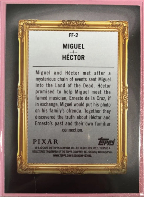 Topps Pixar Coco Miguel & Héctor Card FF-2 2026 Non-Sport Trading Card