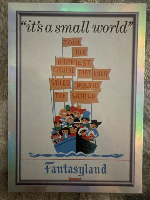 2025 Topps Disneyland 70th POSTER IT'S A SMALL WORLD Fantasyland P-12 FOIL