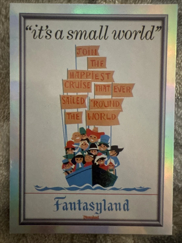2025 Topps Disneyland 70th POSTER IT'S A SMALL WORLD Fantasyland P-12 FOIL