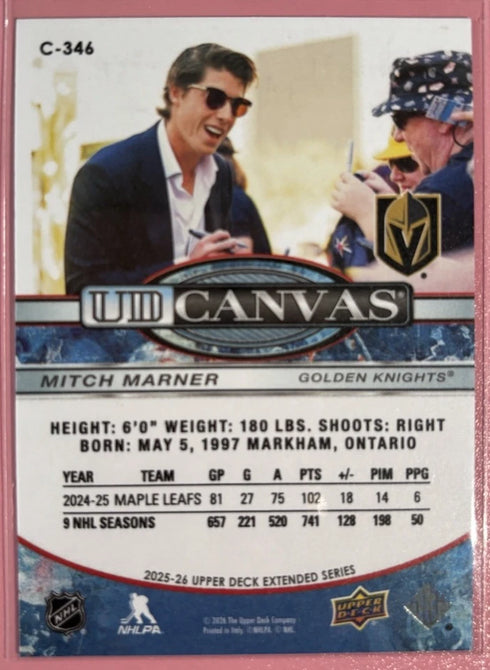 2025-26 Upper Deck Extended UD Canvas #C-346 Mitch Marner