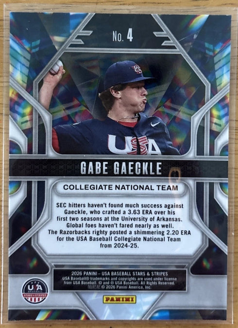 2026 Panini USA Baseball Stars & Stripes Prizm Gabe Gaeckle Prizmatic