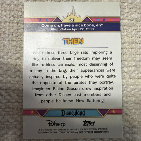 Topps 2025 Disneyland 70th Dog #76 Come on, have a nice bone, eh? Foil Card