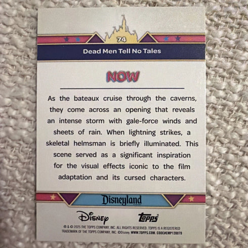 2025 Topps Disneyland 70th *RAINBOW* #74 Dead Men Tell No Tales NOW New Orleans