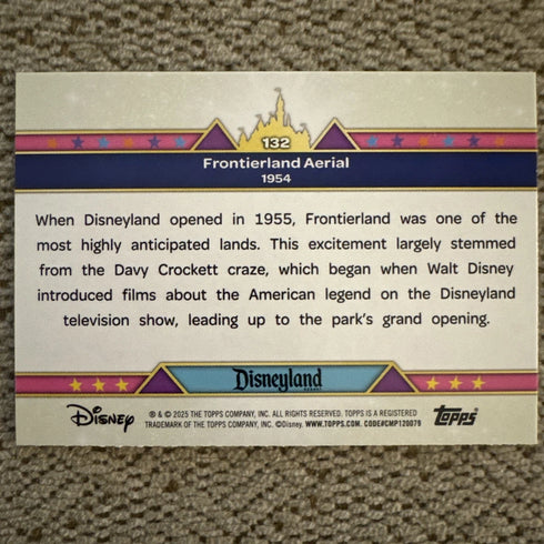2026 Topps Disneyland 70th Anniversary Frontierland Aerial Foil #132