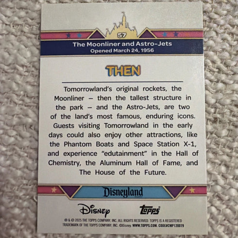 2025 Topps Disneyland 70th Anniversary #57 Moonliner & Astro-Jets Purple