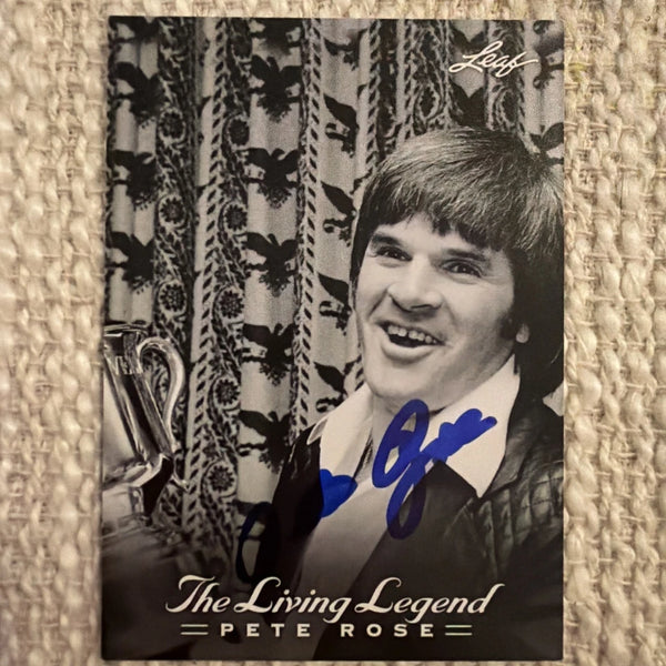 Autographed 2012 Leaf Pete Rose The Living Legend Baseball Card #33 w/ JSA COA
