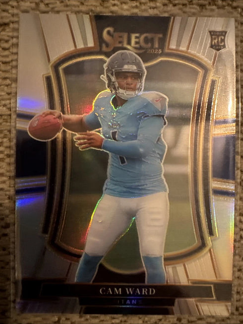 2025 Panini Select Cam Ward RC Premier Level Silver Prizm Tennessee Titans Rook