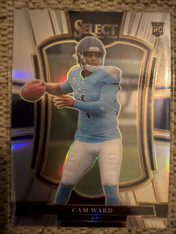 2025 Panini Select Cam Ward RC Premier Level Silver Prizm Tennessee Titans Rook