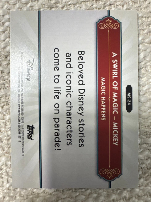 TOPPS DISNEYLAND 70TH FROM SILVER SCREEN TO MAIN STREET MICKEY FOIL