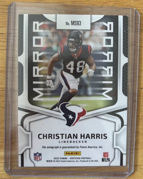 2023 Certified Mirror Signatures Teal /25 Christian Harris #MS93 Auto