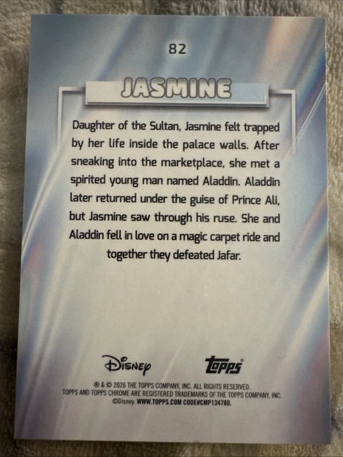 2026 Disney Topps Chrome Jasmine Prism Refractor #82