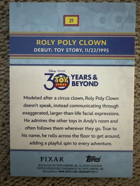 2025 Topps 30 Years Of Toy Story - ROLY POLY CLOWN #21