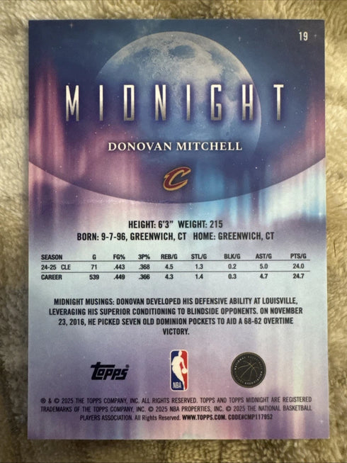 2025-26 Topps Midnight - Donovan Mitchell #19 Zodiac