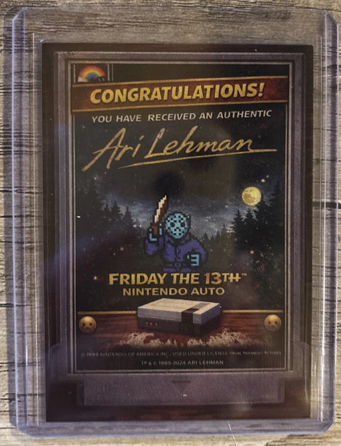 Ari Lehman Jason Vorhees Autographed Card “Friday The 13th” Nintendo RC