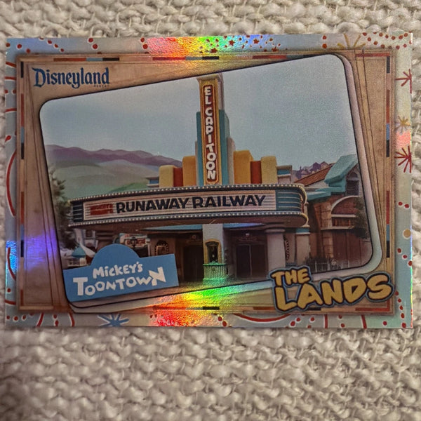 2025 Topps Disneyland 70th Rainbow Foil The Lands Runaway Railroad LNDS-8