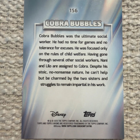 2026 Topps Chrome Disney Cobra Bubbles #156 Pink Mini Diamond Refractor /250
