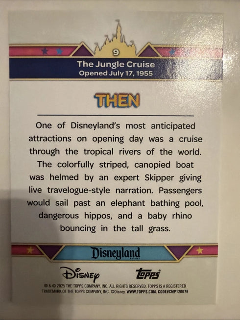 2025 TOPPS DISNEYLAND 70TH ANNIVERSARY RAINBOW PARALLEL CARDS #9
