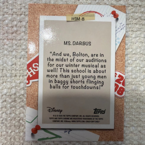 Topps Disney Throwback 2026 Call Backs HSM-8 Ms. Darbus High School Musical