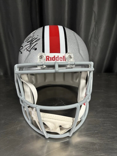 OSU Buckeyes Jones Krenzel Howard Miller Barrett QBs Signed Replica Helmet Swau