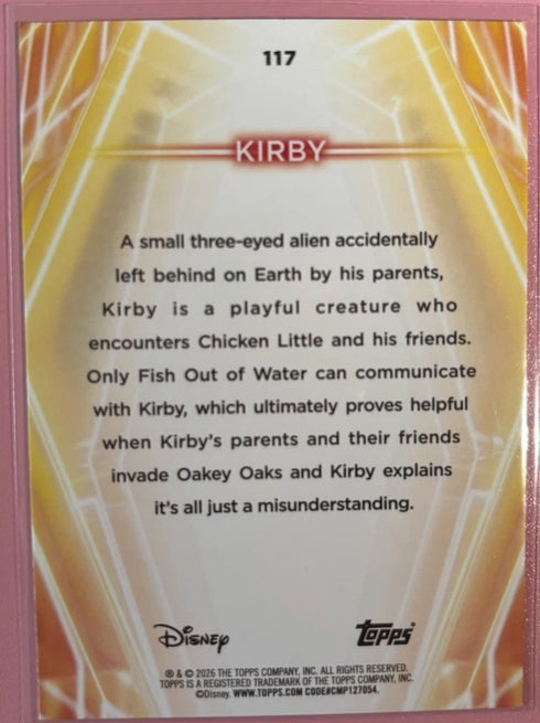 Topps 2026 Disney Neon Kirby #117 Diamante