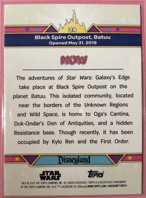 Topps Disneyland 70th Anniversary - Black Spire Outpost, Batuu Rainbow Foil