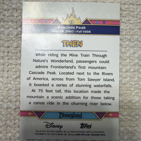 2025 Topps Disneyland 70th Anniversary Cascade Peak Pink Shimmer #18