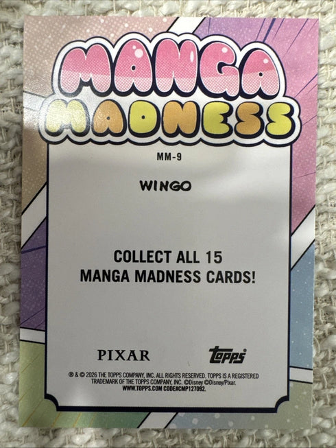 Topps Pixar Manga Madness Wingo Cars Non-Sport Trading Card MM-9
