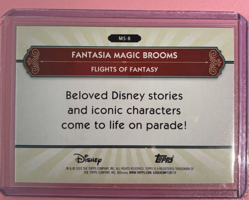 2025 Topps Disneyland 70th Anniv Rainbow Foil Main Street Fantasia Magic Brooms