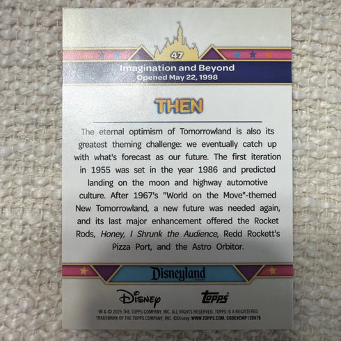 Topps Disneyland '70 Then & Now Insert 2025 Imagination and Beyond #47