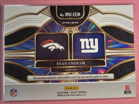 Panini Select 2025 Evan Engram Multiverse Prizm Memorabilia MVJ-EEM Card