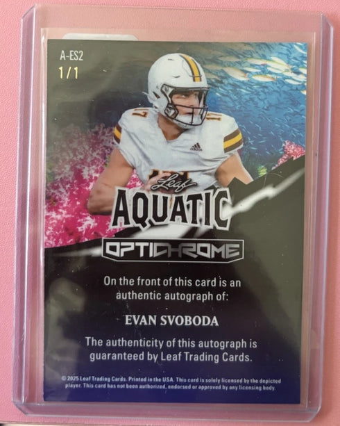 2025 Leaf Optichrome Evan Svoboda Aquatic #A-ES2 Autograph /1