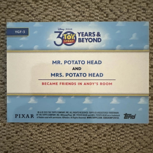 2025 Topps Toy Story 30th Anniversary Friend In Me Mr & Mrs Potato Head YGF-3