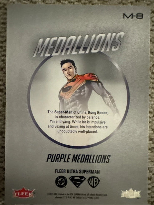 2026 UD Fleer Ultra Superman Purple Medallion #M-8 Superman (Kong Kenan)