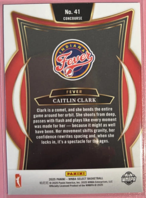 Panini Select WNBA 2025 Concourse #41 Caitlin Clark Indiana Fever Card