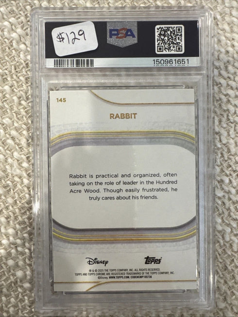 2025 Topps Chrome Disney Rabbit #145 Aqua Mini Diamonds #145 /199 PSA 9