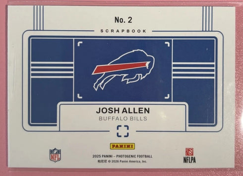 Panini 2025 Photogenic Josh Allen Buffalo Bills Scrapbook Insert #2