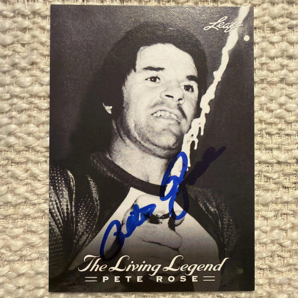 2012 Leaf Autographed Pete Rose The Living Legend Pete Rose Phillies #12 w/ JSA