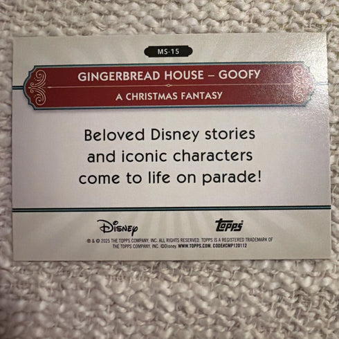 2025 Topps Disneyland 70th From Silver Screen Gingerbread House Goofy Foil MS-15