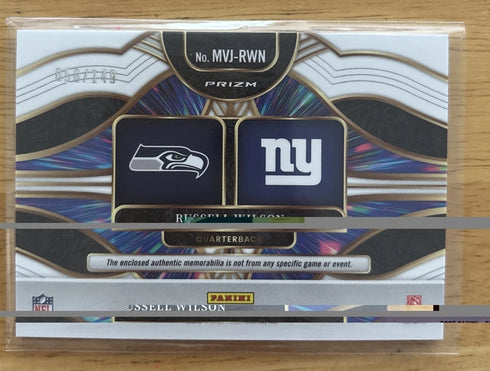 2025 Panini Select Russell Wilson Multiverse #MVJ-RWN Giants Seahawks