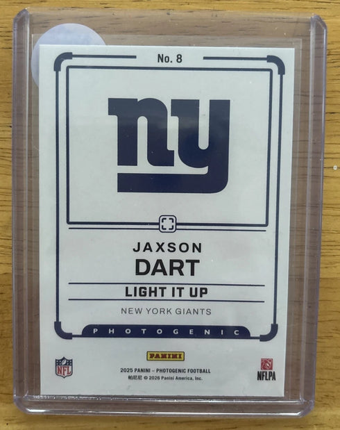 2025 Panini Photogenic - Light It Up Jaxson Dart #8 (RC)