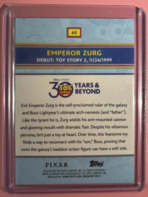 2025 Topps Disney 30 Years of Toy Story Emperor Zurg Rose Gold Foil /50