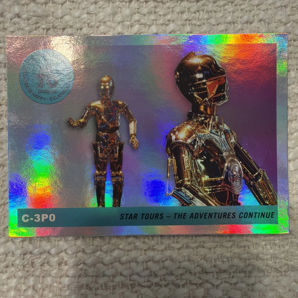 Topps 2025 Disneyland 70th Anniversary #C-3PO 1955-13 Disney Icon Refractor
