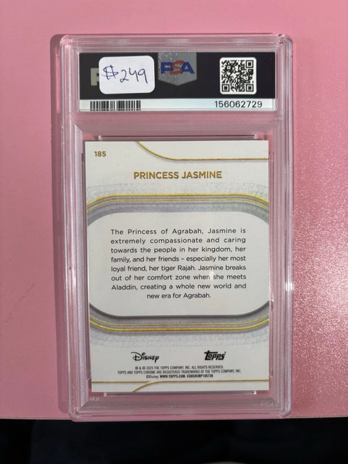 2025 Topps Chrome Disney Princess Jasmine Green Wave #185 PSA 10 /99
