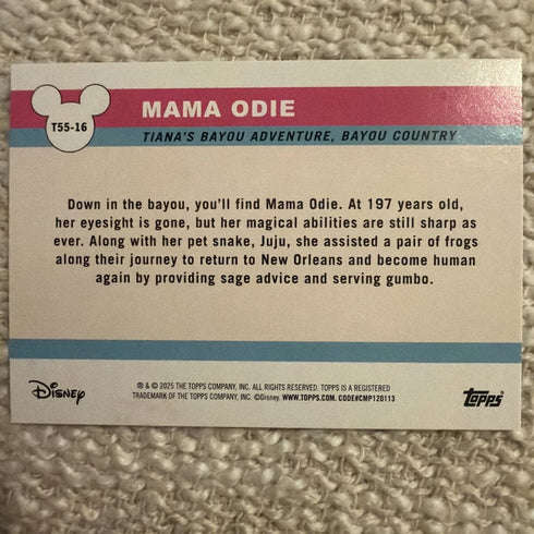 2026 Topps Disneyland 70th Mama Odie Foil T55-16