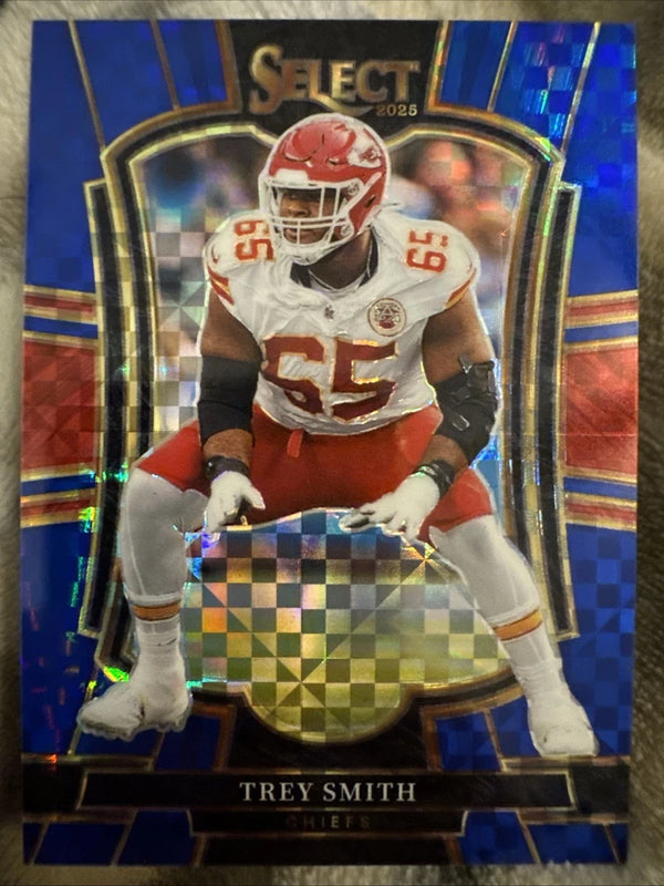 2025 Panini Select Football - Trey Smith #109 - K.C. Chiefs - Blue Prizm /175