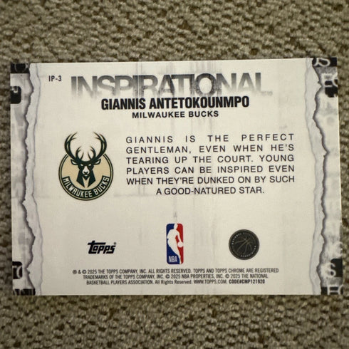 2025-26 Topps Chrome - Inspirational Giannis Antetokounmpo #IP-3